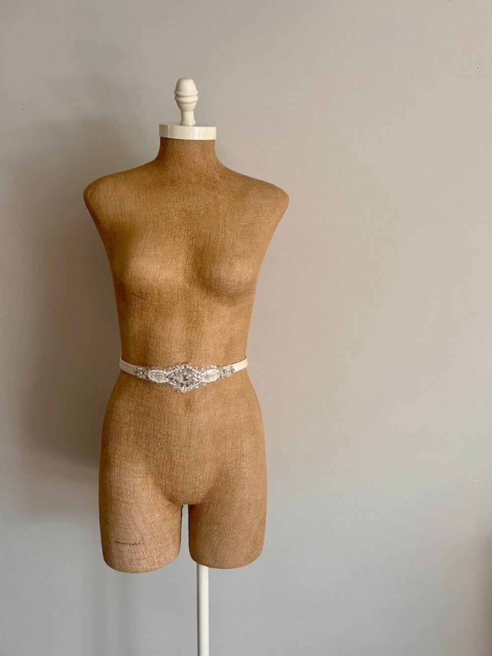 Stella York Bridal Belt Sash Ivory Rhinestone Pearl US 6 Wedding Gown